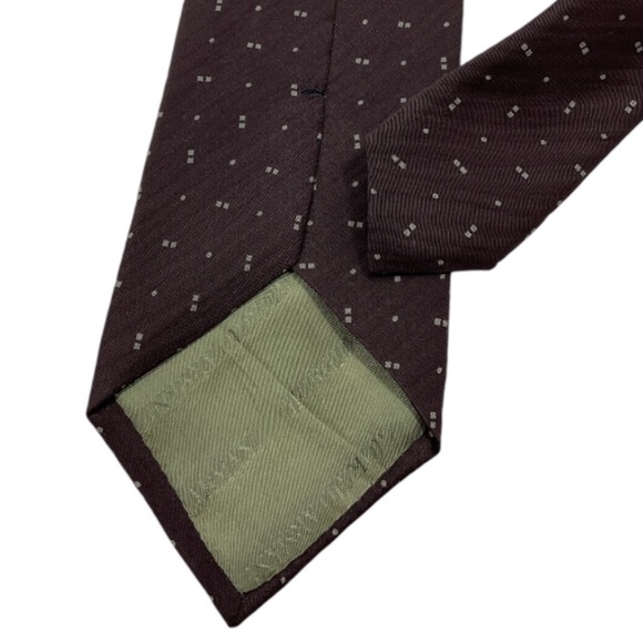 ARMANI COLLEZIONI Brown Geometric Silk LUXURY Tie ITALY - Picture 5 of 5